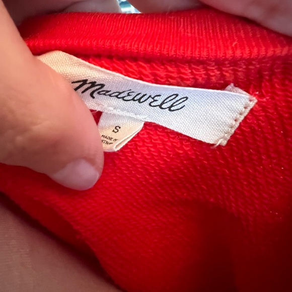 Madewell red sweatshirt size Small - Picture 2 of 3
